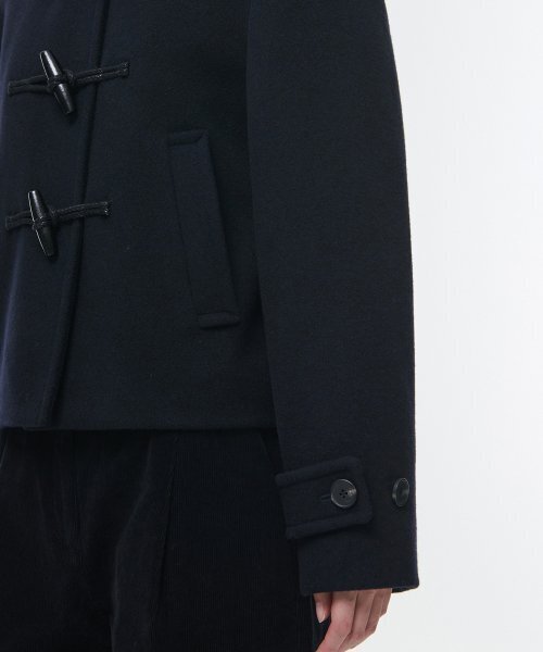 ウィメンズウールブレンドダッフルショートコート[ネイビー]（ダッフル