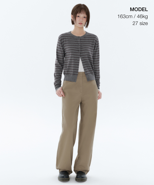 MUSINSA STANDARD WOMAN（ムシンサスタンダードウーマン）の「レディースワイドCcinoパンツ[ベージュ]（その他パンツ・レディース・その他・30/24/25/26/27/28/29）」の2枚目の写真