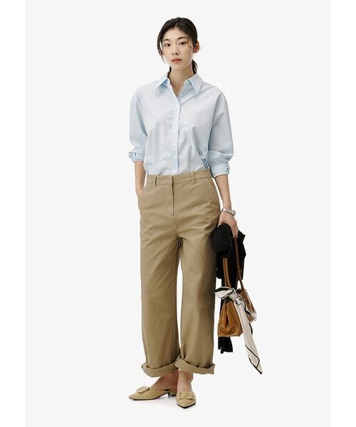 MUSINSA STANDARD WOMAN（ムシンサスタンダードウーマン）の「レディースワイドCcinoパンツ[ベージュ]（その他パンツ・レディース・その他・30/24/25/26/27/28/29）」の8枚目の写真