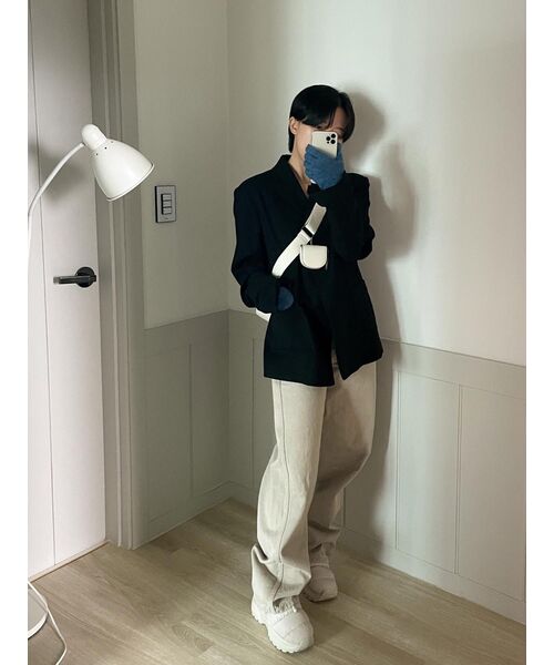 MUSINSA STANDARD WOMAN（ムシンサスタンダードウーマン）の「レディースワイドCcinoパンツ[ベージュ]（その他パンツ・レディース・その他・30/24/25/26/27/28/29）」の9枚目の写真