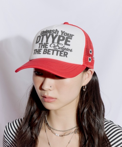 DTYYPE(ドタイプ)の「パフプリントメッシュキャップ(キャップ・レディース・ブラック/レッド/ブラウン・FREE)」の3枚目の写真