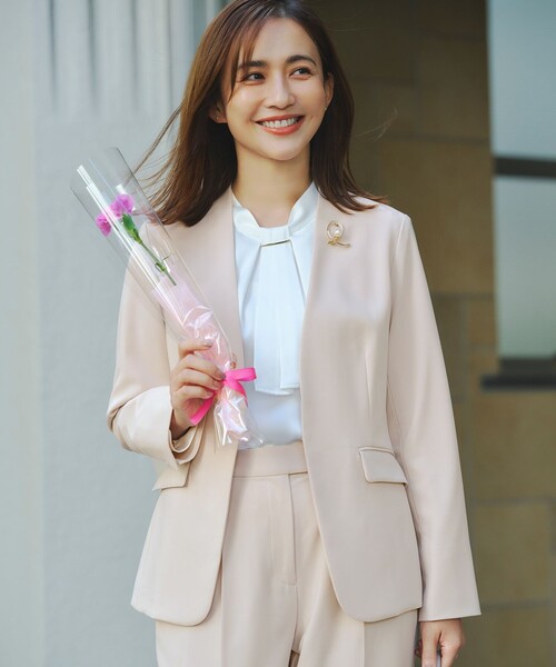 ANY SIS（エニィスィス）の「【4WAY】長袖 ボウブラウス（シャツ/ブラウス・レディース・ホワイト系/スカイブルー系・MEDIUM）」の4枚目の写真