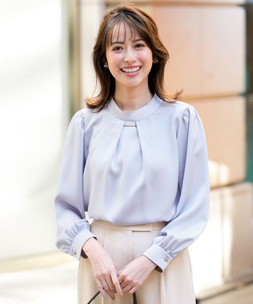 ANY SIS（エニィスィス）の「【4WAY】長袖 ボウブラウス（シャツ/ブラウス・レディース・ホワイト系/スカイブルー系・MEDIUM）」の8枚目の写真