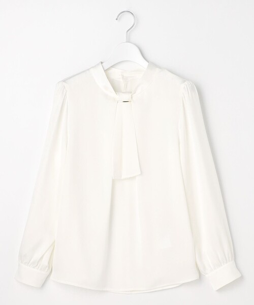 ANY SIS（エニィスィス）の「【4WAY】長袖 ボウブラウス（シャツ/ブラウス・レディース・ホワイト系/スカイブルー系・MEDIUM）」の13枚目の写真