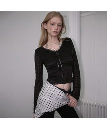 See-through Lace Long Sleeve [Black]