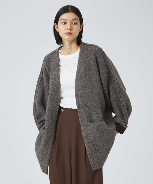 NOMINE(ノミネ)の「【NOMINE】袖ボリュームニットコート(その他アウター・レディース・マスタード/モカ・フリー)」の2枚目の写真