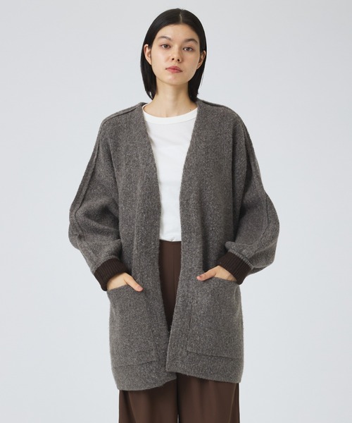 NOMINE(ノミネ)の「【NOMINE】袖ボリュームニットコート(その他アウター・レディース・マスタード/モカ・フリー)」の8枚目の写真