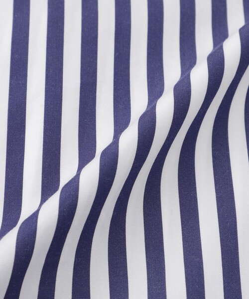 MACKINTOSH PHILOSOPHY（ﾏｯｷﾝﾄｯｼｭ ﾌｨﾛｿﾌｨｰ）の「【WEB&一部店舗限定】THOMAS MASON ギャザーワンピース（ワンピース・レディース・ブラック/ダークネイビー・36/38）」の4枚目の写真