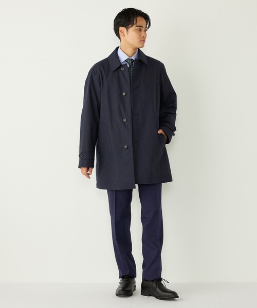 SHIPS Colors:〈撥水・防風〉sorona(R) 中綿 ステンカラーコート