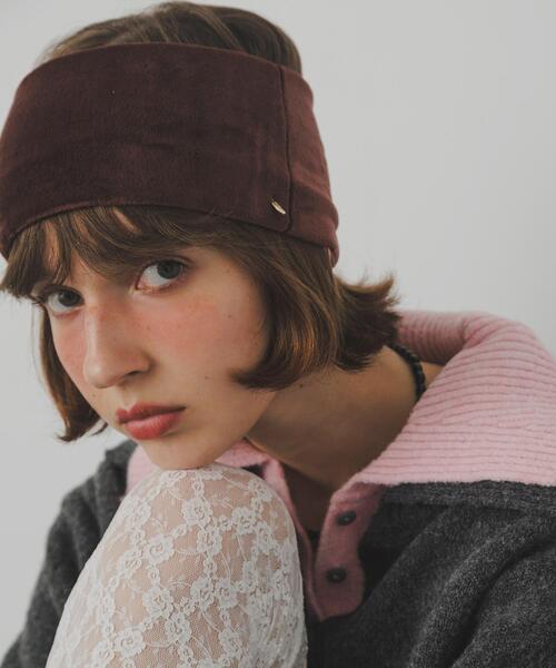 SMELLY(スメリー)の「ベロアワイドヘアバンド(ヘアバンド・レディース・ダークブラウン/ブラック・-)」の11枚目の写真