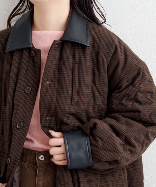 Kastane（カスタネ）の「【一部店舗限定】B キルティングジャケット（その他アウター・レディース・ブルー/ブラウン・FREE）」の6枚目の写真