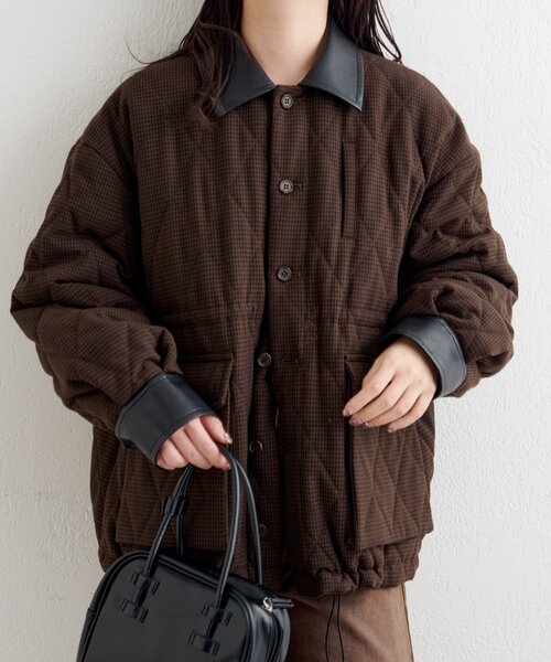 Kastane（カスタネ）の「【一部店舗限定】B キルティングジャケット（その他アウター・レディース・ブルー/ブラウン・FREE）」の8枚目の写真