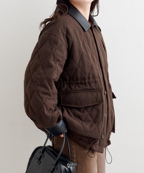 Kastane（カスタネ）の「【一部店舗限定】B キルティングジャケット（その他アウター・レディース・ブルー/ブラウン・FREE）」の9枚目の写真