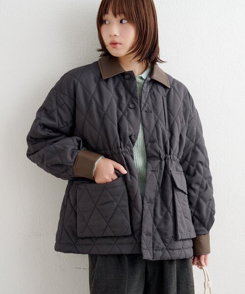 Kastane（カスタネ）の「【一部店舗限定】B キルティングジャケット（その他アウター・レディース・ブルー/ブラウン・FREE）」の3枚目の写真