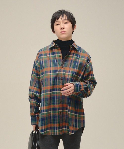 eL（エル）の「【eL】Check Large Shirt/613132（シャツ/ブラウス・レディース・グリーン系その他/レッド系その他・FREE）」の14枚目の写真