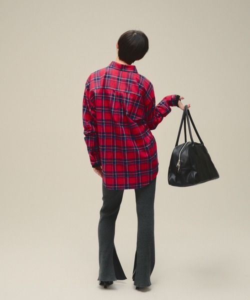 eL（エル）の「【eL】Check Large Shirt/613132（シャツ/ブラウス・レディース・グリーン系その他/レッド系その他・FREE）」の7枚目の写真