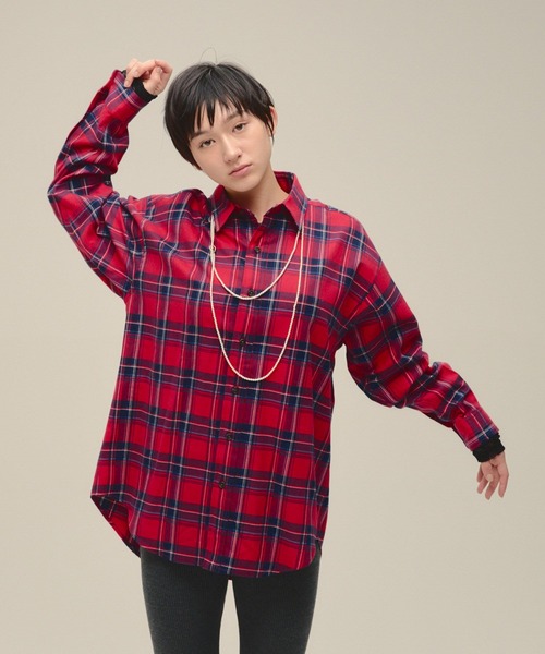 eL（エル）の「【eL】Check Large Shirt/613132（シャツ/ブラウス・レディース・グリーン系その他/レッド系その他・FREE）」の10枚目の写真
