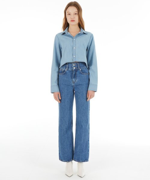 UNKNOWN PLANET(アンノウンプラネット)の「セミワイドストレートフィットデニム(デニムパンツ・レディース・その他・SMALL/MEDIUM)」の1枚目の写真