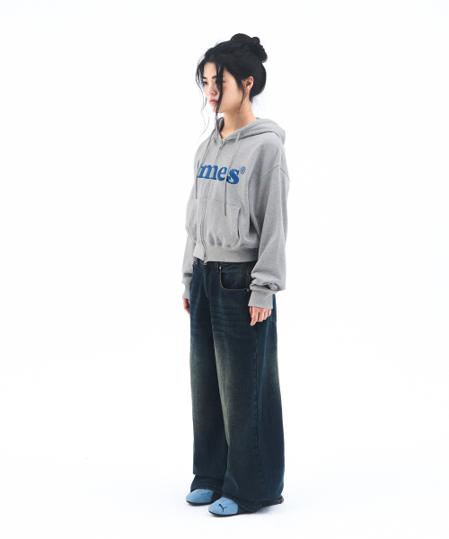 AMESWORLDWIDE（アメスワールドワイド）の「BASIC LOGO HOODIE ZIP UP GREY（パーカー・レディース・その他・LARGE/MEDIUM/SMALL）」の8枚目の写真