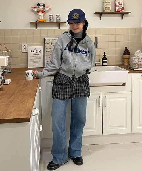 AMESWORLDWIDE(アメスワールドワイド)の「BASIC LOGO HOODIE ZIP UP GREY(パーカー・レディース・その他・LARGE/MEDIUM/SMALL)」の10枚目の写真