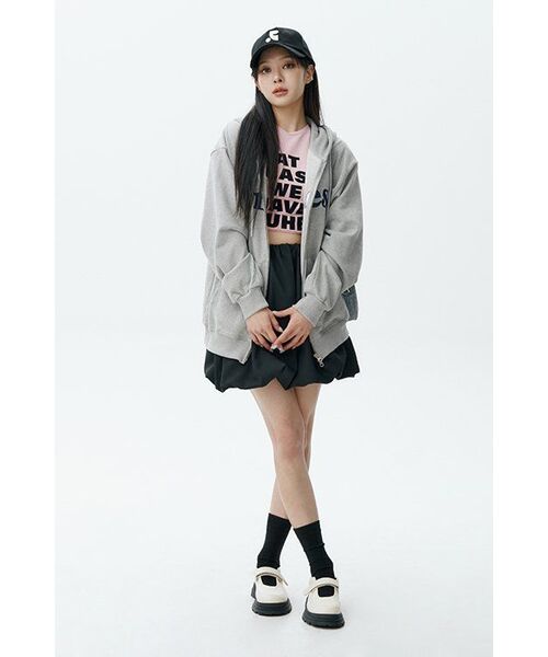 AMESWORLDWIDE(アメスワールドワイド)の「BASIC LOGO HOODIE ZIP UP GREY(パーカー・レディース・その他・LARGE/MEDIUM/SMALL)」の18枚目の写真