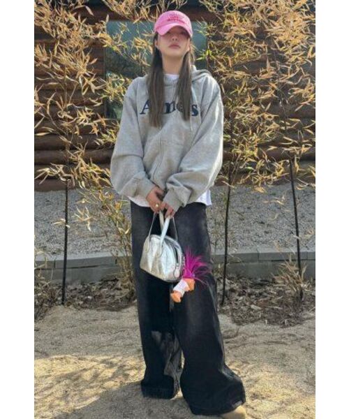 AMESWORLDWIDE(アメスワールドワイド)の「BASIC LOGO HOODIE ZIP UP GREY(パーカー・レディース・その他・LARGE/MEDIUM/SMALL)」の19枚目の写真