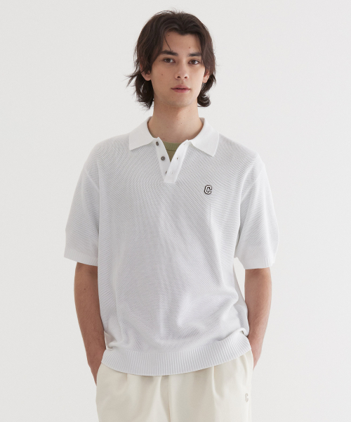 COVERNAT(カバーナット)の「Cロゴカラーハーフニットホワイト(ニット/セーター・レディース・その他・XX-LARGE/X-SMALL/SMALL/MEDIUM/LARGE/X-LARGE)」の1枚目の写真