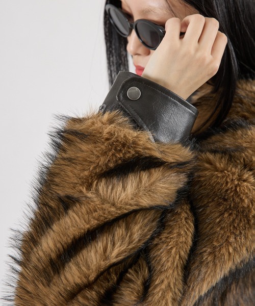 FTW(エフティダブリュー)の「【UNISEX】LEATHER POINT FUR BLOUSON(ブルゾン・レディース・ブラウン・LARGE/MEDIUM/SMALL)」の19枚目の写真