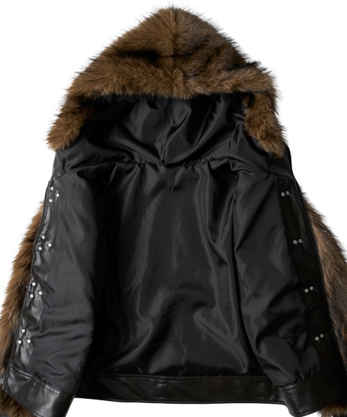 セール】【UNISEX】LEATHER POINT FUR BLOUSON（ブルゾン）｜FTW