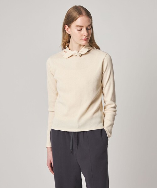 Steven Alan(スティーブンアラン)の「<Steven Alan>ラメ タイモチーフ プルオーバー(Tシャツ/カットソー・レディース・ネイビー/オフホワイト・FREE)」の1枚目の写真