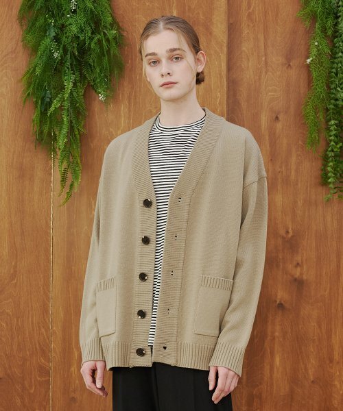BLOND9(ブロンドナイン)の「ベーシックニットカーディガン_モカ(カーディガン/ボレロ・レディース・その他・LARGE/MEDIUM/XX-LARGE)」の6枚目の写真