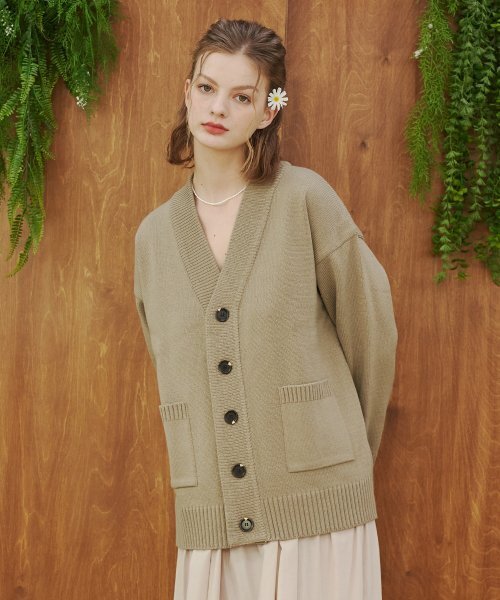 BLOND9(ブロンドナイン)の「ベーシックニットカーディガン_モカ(カーディガン/ボレロ・レディース・その他・LARGE/MEDIUM/XX-LARGE)」の8枚目の写真