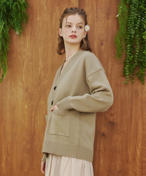 BLOND9(ブロンドナイン)の「ベーシックニットカーディガン_モカ(カーディガン/ボレロ・レディース・その他・LARGE/MEDIUM/XX-LARGE)」の9枚目の写真