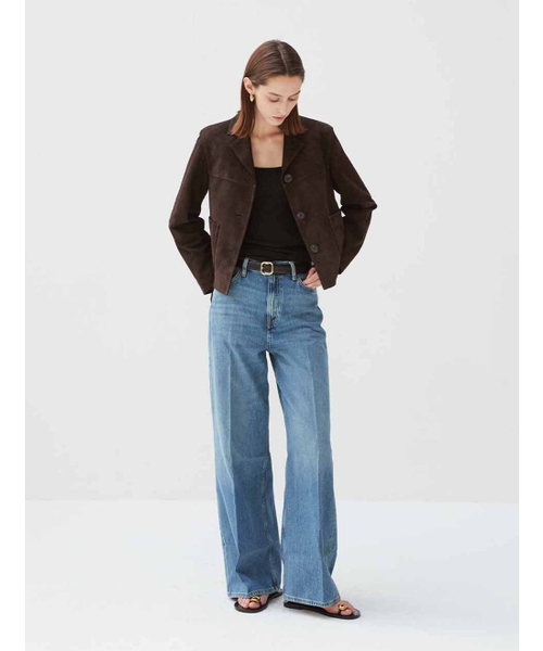 VERDEMAR(ベルデマール)の「Italian suede Three Button JK_Dark Brown(ライダースジャケット・レディース・その他・SMALL/MEDIUM)」の4枚目の写真