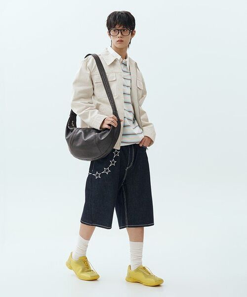 NONBLANK(ノンブランク)の「ストライプラグビーTシャツ_BEIGE(ポロシャツ・メンズ・ベージュ・MEDIUM/LARGE/X-LARGE)」の6枚目の写真