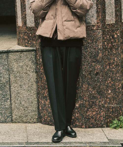 417 EDIFICE（フォーワンセブンエディフィス）の「”4WAYストレッチ”  オーセンティック２タックパンツ（スラックス・メンズ・ブラック/カーキ/ネイビー/ブラウン・LARGE/MEDIUM/SMALL）」の8枚目の写真