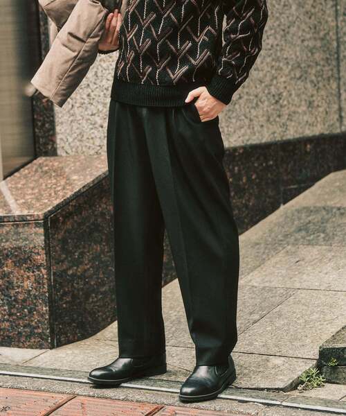 417 EDIFICE（フォーワンセブンエディフィス）の「”4WAYストレッチ”  オーセンティック２タックパンツ（スラックス・メンズ・ブラック/カーキ/ネイビー/ブラウン・LARGE/MEDIUM/SMALL）」の12枚目の写真