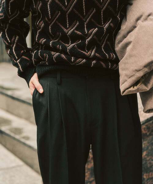 417 EDIFICE（フォーワンセブンエディフィス）の「”4WAYストレッチ”  オーセンティック２タックパンツ（スラックス・メンズ・ブラック/カーキ/ネイビー/ブラウン・LARGE/MEDIUM/SMALL）」の15枚目の写真