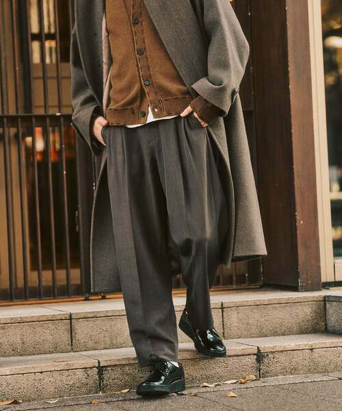 417 EDIFICE（フォーワンセブンエディフィス）の「”4WAYストレッチ”  オーセンティック２タックパンツ（スラックス・メンズ・ブラック/カーキ/ネイビー/ブラウン・LARGE/MEDIUM/SMALL）」の18枚目の写真