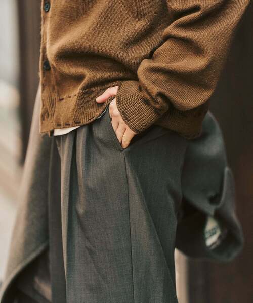 417 EDIFICE（フォーワンセブンエディフィス）の「”4WAYストレッチ”  オーセンティック２タックパンツ（スラックス・メンズ・ブラック/カーキ/ネイビー/ブラウン・LARGE/MEDIUM/SMALL）」の19枚目の写真