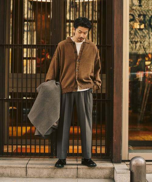 417 EDIFICE（フォーワンセブンエディフィス）の「”4WAYストレッチ”  オーセンティック２タックパンツ（スラックス・メンズ・ブラック/カーキ/ネイビー/ブラウン・LARGE/MEDIUM/SMALL）」の21枚目の写真