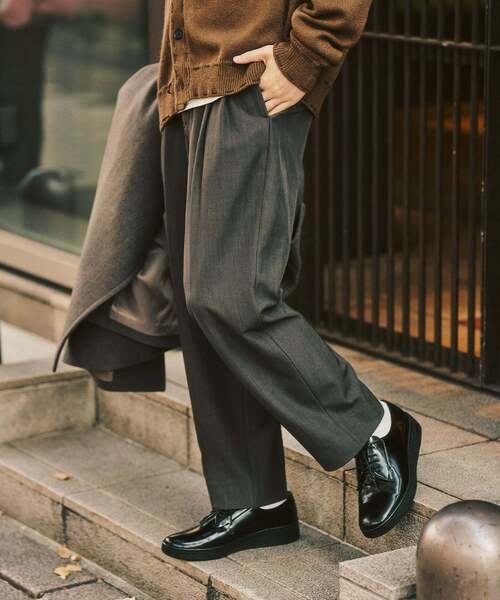 417 EDIFICE（フォーワンセブンエディフィス）の「”4WAYストレッチ”  オーセンティック２タックパンツ（スラックス・メンズ・ブラック/カーキ/ネイビー/ブラウン・LARGE/MEDIUM/SMALL）」の22枚目の写真