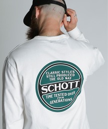 schott(�V���b�g)��Schott/�V���b�g/LS CIRCLE LOGO T-SHIRT/�T�[�N�����S ����T(T�V���c/�J�b�g�\�[)
