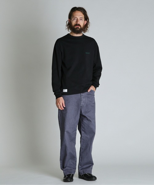 Schott（ショット）の「Schott/ショット/LS CIRCLE LOGO T-SHIRT/サークルロゴ ロンT（Tシャツ/カットソー・メンズ・グレー/ホワイト/ブラック・2XL/XL/L/M）」の8枚目の写真