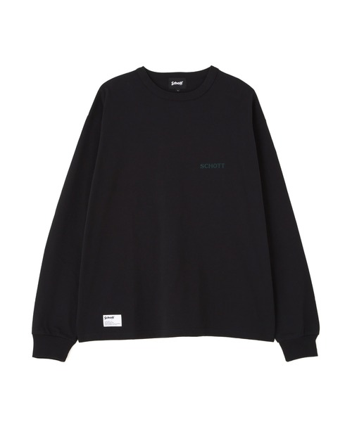 Schott（ショット）の「Schott/ショット/LS CIRCLE LOGO T-SHIRT/サークルロゴ ロンT（Tシャツ/カットソー・メンズ・グレー/ホワイト/ブラック・2XL/XL/L/M）」の14枚目の写真
