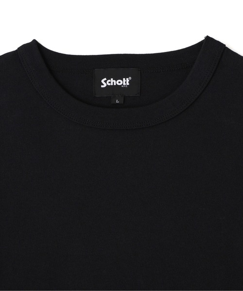 Schott（ショット）の「Schott/ショット/LS CIRCLE LOGO T-SHIRT/サークルロゴ ロンT（Tシャツ/カットソー・メンズ・グレー/ホワイト/ブラック・2XL/XL/L/M）」の20枚目の写真