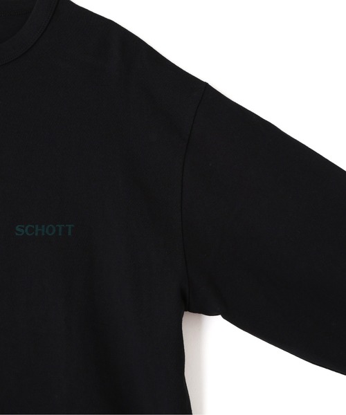 Schott（ショット）の「Schott/ショット/LS CIRCLE LOGO T-SHIRT/サークルロゴ ロンT（Tシャツ/カットソー・メンズ・グレー/ホワイト/ブラック・2XL/XL/L/M）」の22枚目の写真