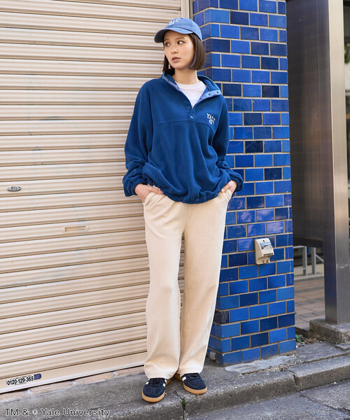 FREAK'S STORE（フリークスストア）の「カレッジロゴ フリース スナッププルオーバー/アノラック＜セットアップ対応＞（その他トップス・レディース・ネイビー/チャコール/レッド・ﾌﾘ-）」の4枚目の写真