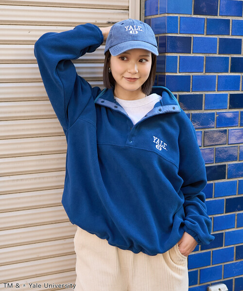 FREAK'S STORE（フリークスストア）の「カレッジロゴ フリース スナッププルオーバー/アノラック＜セットアップ対応＞（その他トップス・レディース・ネイビー/チャコール/レッド・ﾌﾘ-）」の9枚目の写真