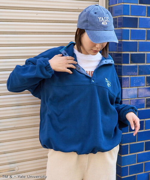 FREAK'S STORE（フリークスストア）の「カレッジロゴ フリース スナッププルオーバー/アノラック＜セットアップ対応＞（その他トップス・レディース・ネイビー/チャコール/レッド・ﾌﾘ-）」の11枚目の写真